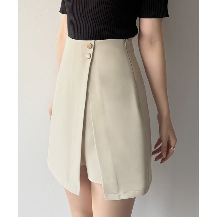 mipiarl  インナーパンツ付きハイウエストレイヤードミニスカート | JUNOAH | 詳細画像6 