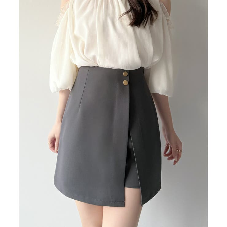 mipiarl  インナーパンツ付きハイウエストレイヤードミニスカート | JUNOAH | 詳細画像9 