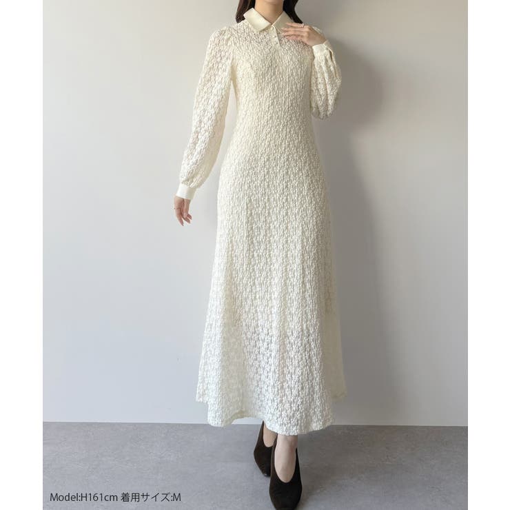 mipiarl  レースポロワンピース（ぺチワンピースセット） | JUNOAH | 詳細画像2 