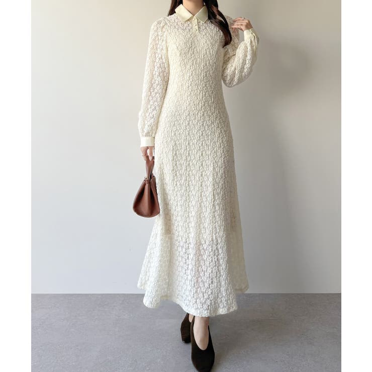 mipiarl  レースポロワンピース（ぺチワンピースセット） | JUNOAH | 詳細画像5 