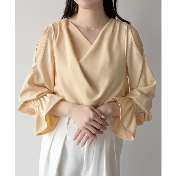 mipiarl  キャンディースリーブドレープブラウス | JUNOAH | 詳細画像11 