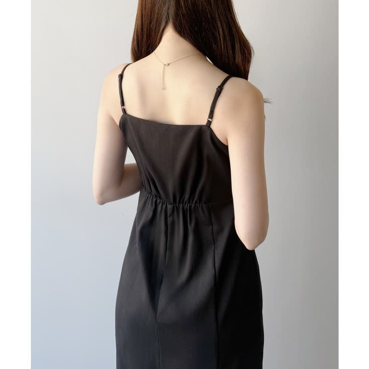 mipiarl  チュールフリルブラウス＋IラインキャミワンピースSET | JUNOAH | 詳細画像7 