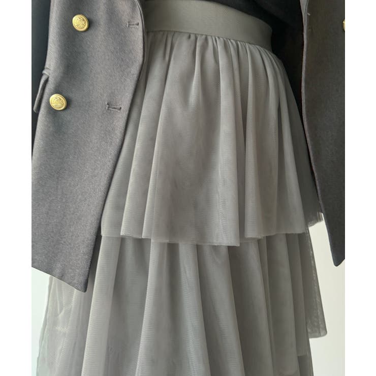 mipiarl  ボリュームチュールティアードスカート | JUNOAH | 詳細画像10 