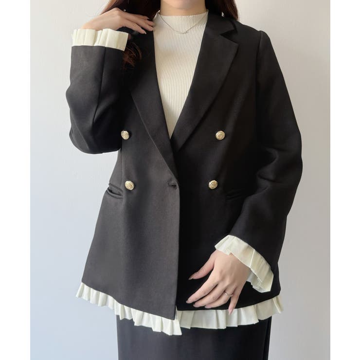 mipiarl  ヘムフリルレーヤードジャケット | JUNOAH | 詳細画像4 