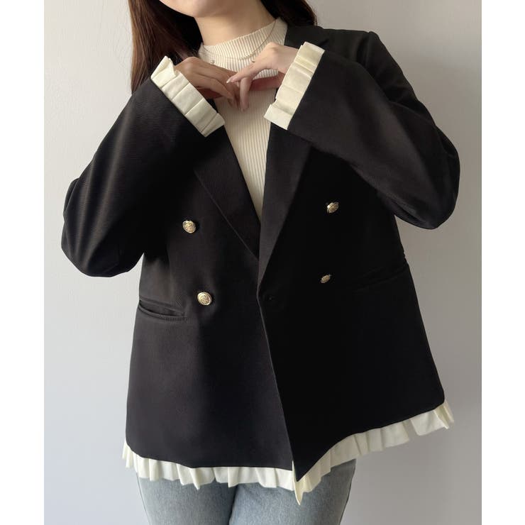 mipiarl  ヘムフリルレーヤードジャケット | JUNOAH | 詳細画像5 