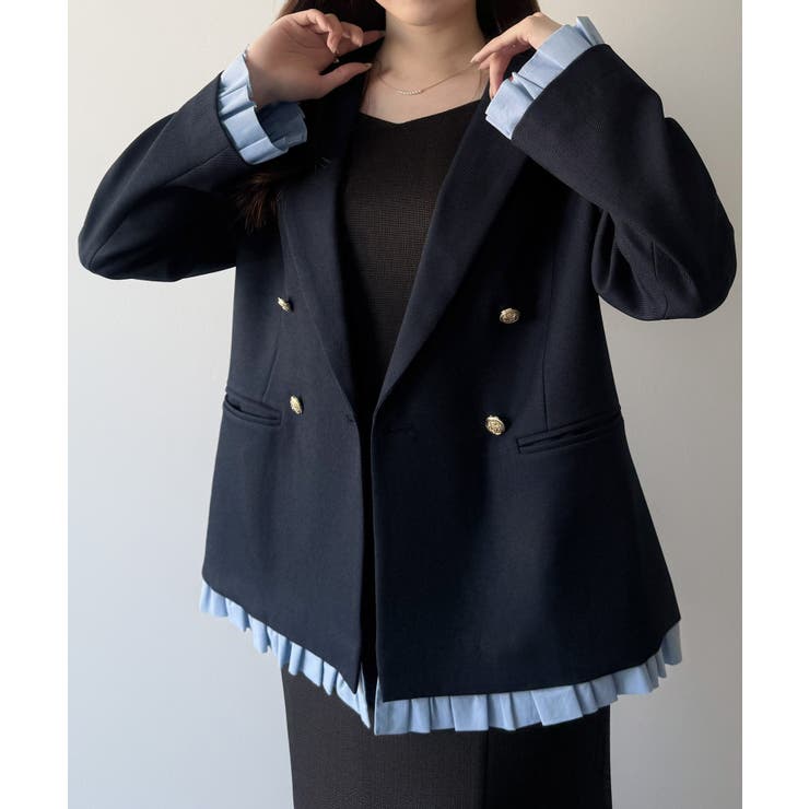 mipiarl  ヘムフリルレーヤードジャケット | JUNOAH | 詳細画像9 