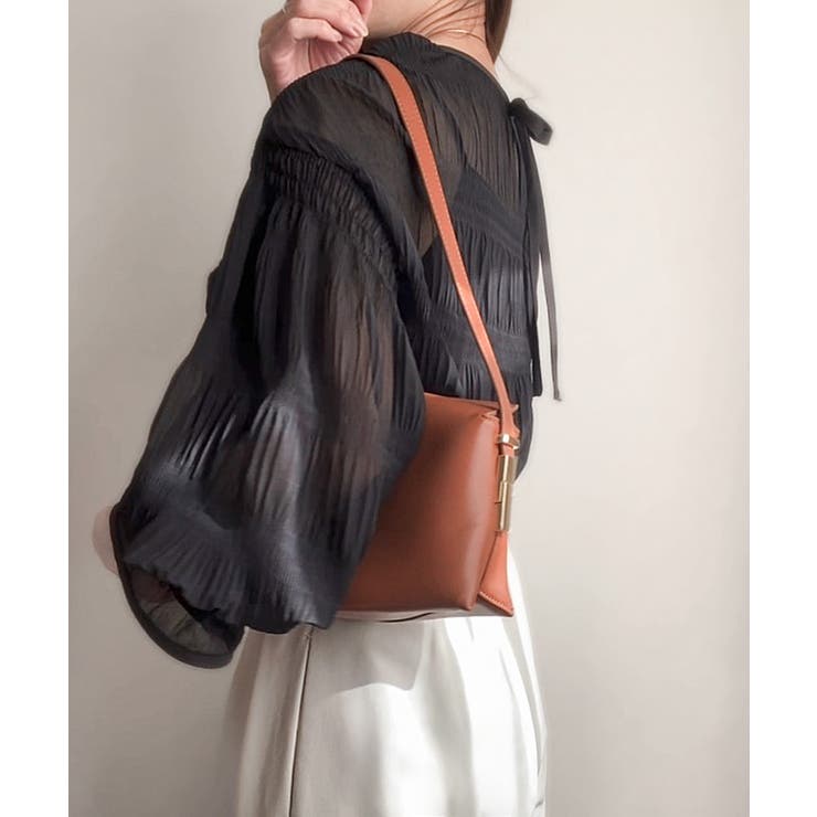 シャーリングキャンディースリープシアーブラウス | JUNOAH | 詳細画像9 