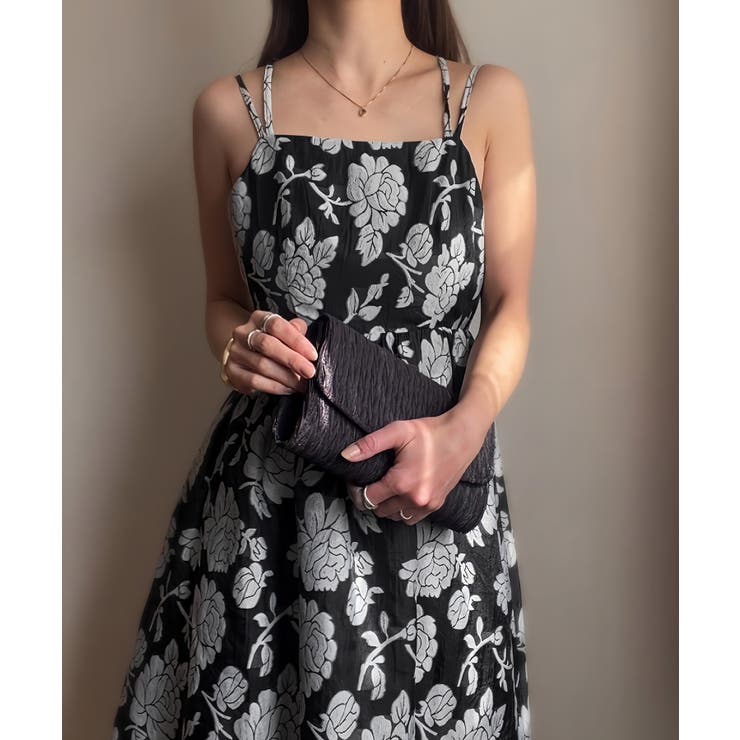 フラワー柄シアージャガードバックリボンワンピース | JUNOAH | 詳細画像12 