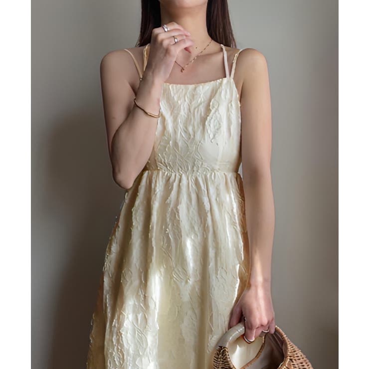 フラワー柄シアージャガードバックリボンワンピース | JUNOAH | 詳細画像5 