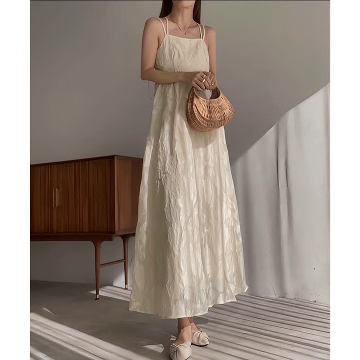 フラワー柄シアージャガードバックリボンワンピース | JUNOAH | 詳細画像7 