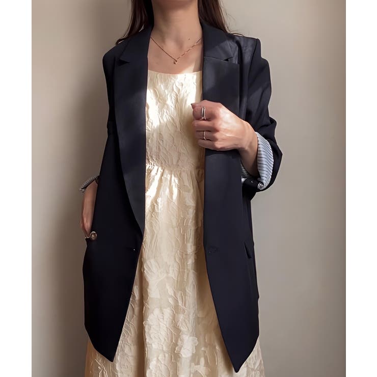 フラワー柄シアージャガードバックリボンワンピース | JUNOAH | 詳細画像9 