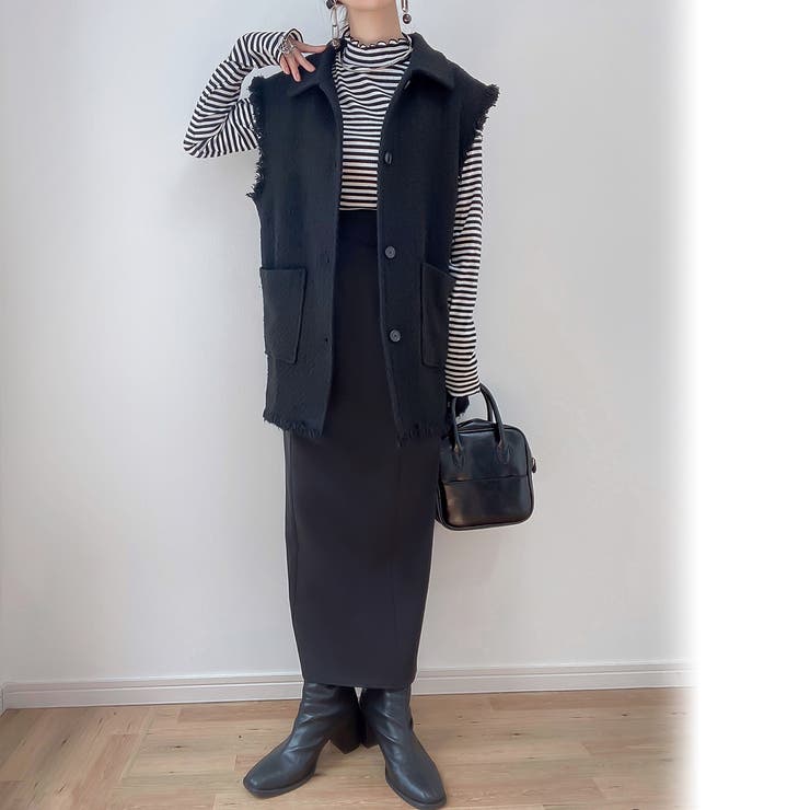 オーバーシルエットツイードベスト | JUNOAH | 詳細画像3 