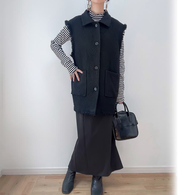 オーバーシルエットツイードベスト | JUNOAH | 詳細画像4 