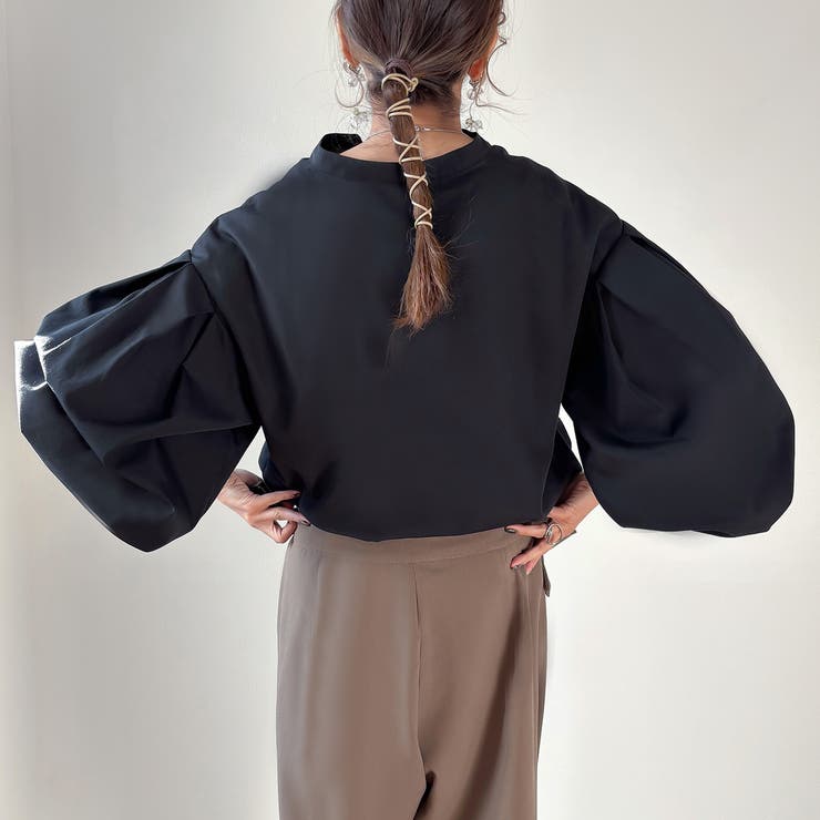 ハーフジップブラウス | JUNOAH | 詳細画像7 