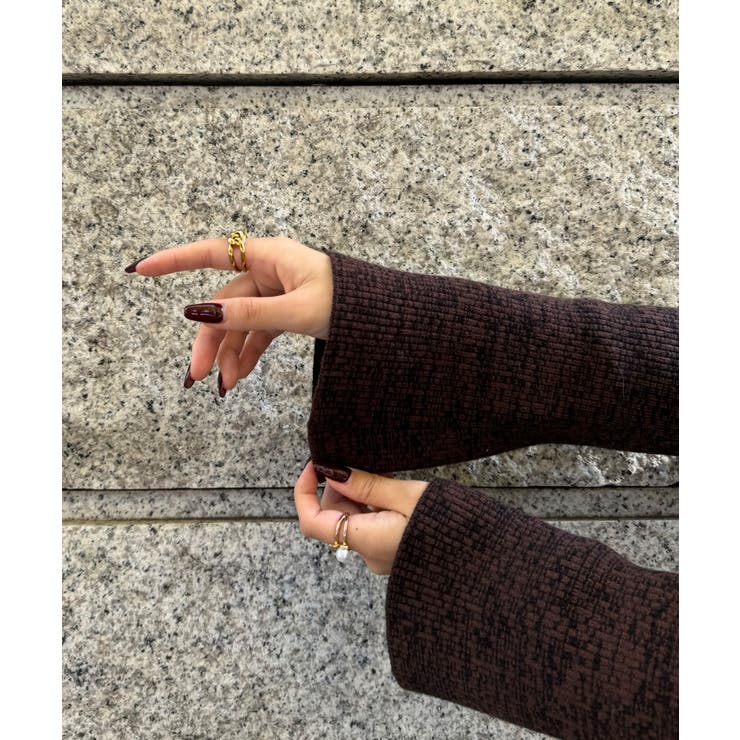 リボンビスチェリブニット | JUNOAH | 詳細画像3 