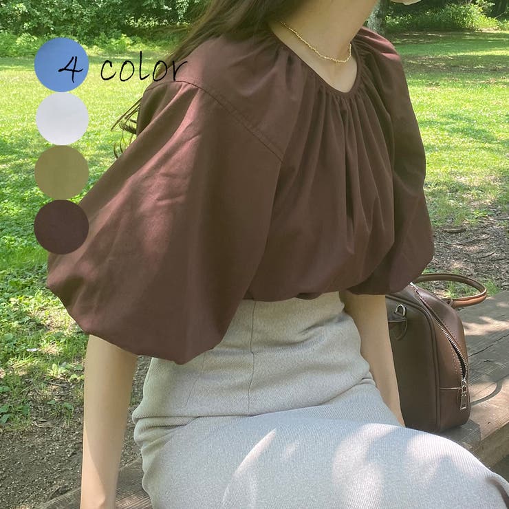 美品　JNHearts 定価2万　パフスリーブ チュニック ギャザー ブラウス 美品 JNHearts 定価2万 パフスリーブ チュニック ギャザー ブラウス