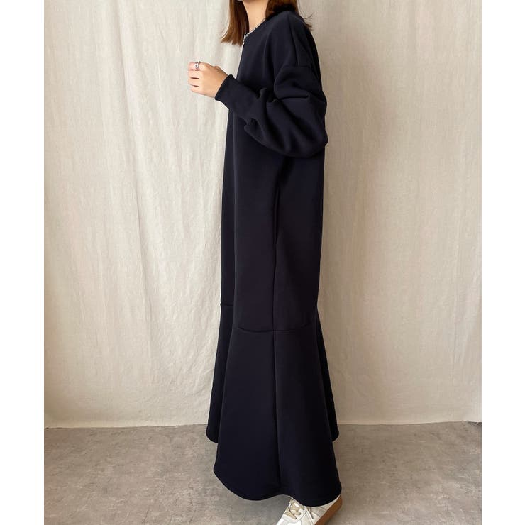 裏起毛スウェットマーメイドワンピース[品番：AMTW0005008]｜JUNOAH