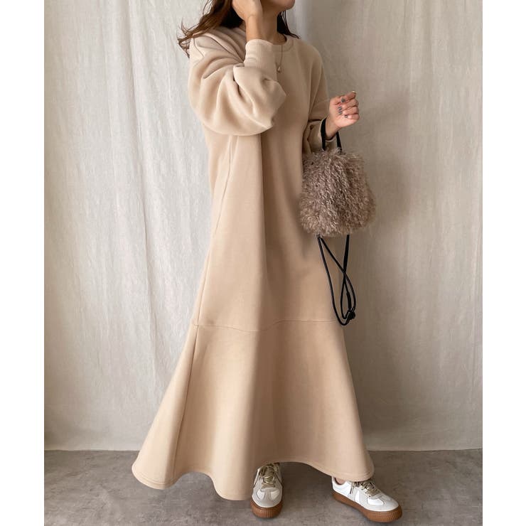 裏起毛スウェットマーメイドワンピース[品番：AMTW0005008]｜JUNOAH