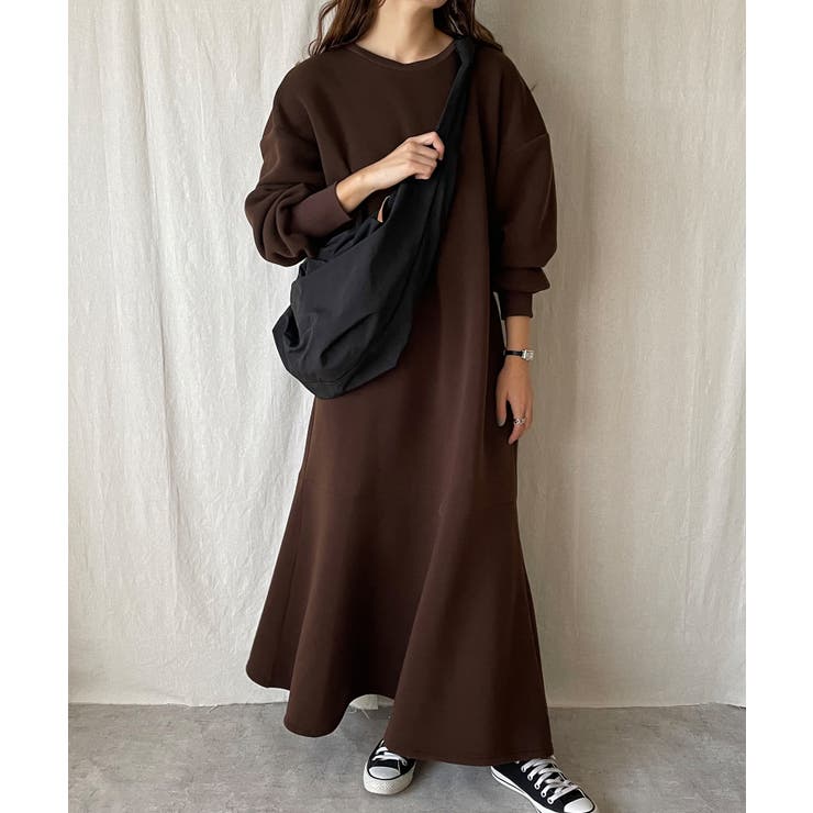 裏起毛スウェットマーメイドワンピース[品番：AMTW0005008]｜JUNOAH