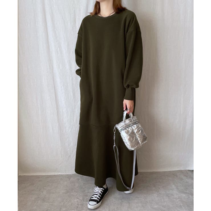 裏起毛スウェットマーメイドワンピース[品番：AMTW0005008]｜JUNOAH