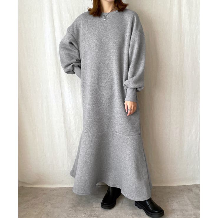 裏起毛スウェットマーメイドワンピース[品番：AMTW0005008]｜JUNOAH