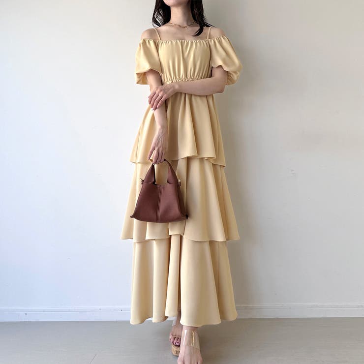 2wayオフショルティアードワンピース | JUNOAH | 詳細画像10 