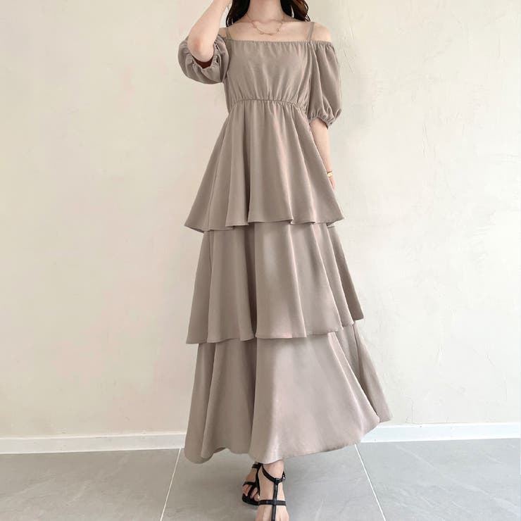 2wayオフショルティアードワンピース | JUNOAH | 詳細画像19 