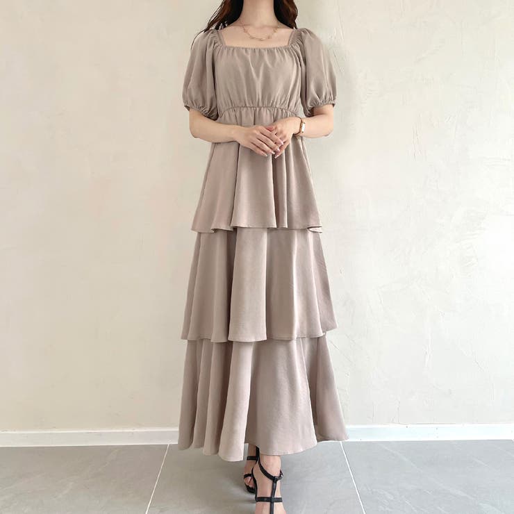 2wayオフショルティアードワンピース | JUNOAH | 詳細画像23 