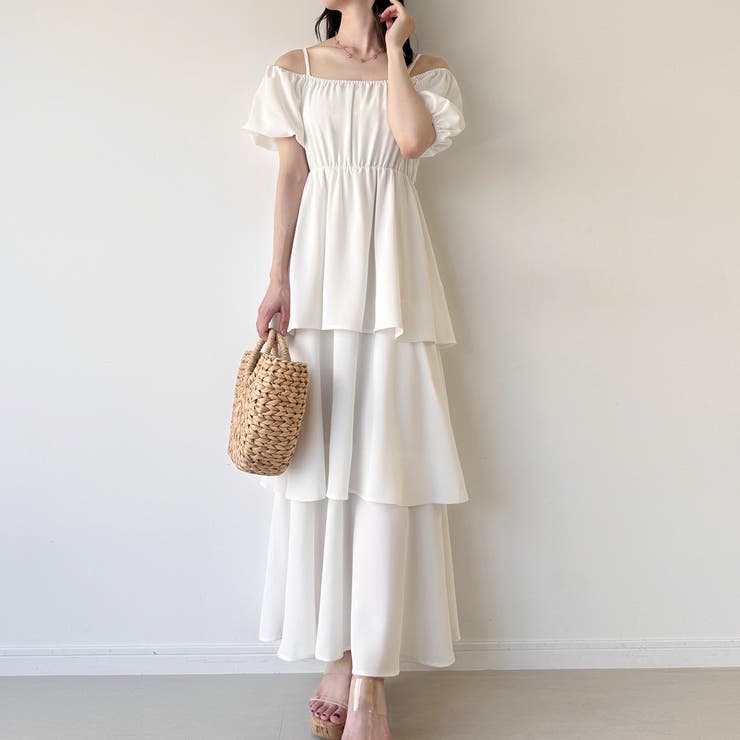 2wayオフショルティアードワンピース | JUNOAH | 詳細画像6 