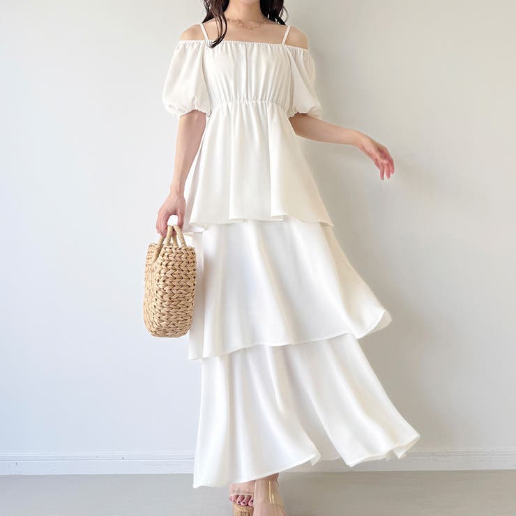 2wayオフショルティアードワンピース | JUNOAH | 詳細画像8 