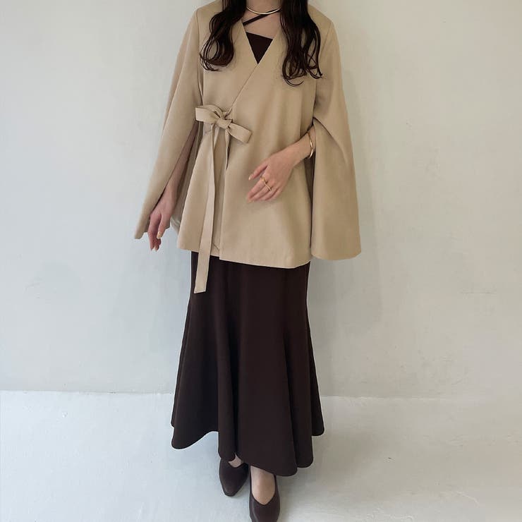 薄手）カシュクールノーカラージャケット[品番：AMTW0010443]｜JUNOAH