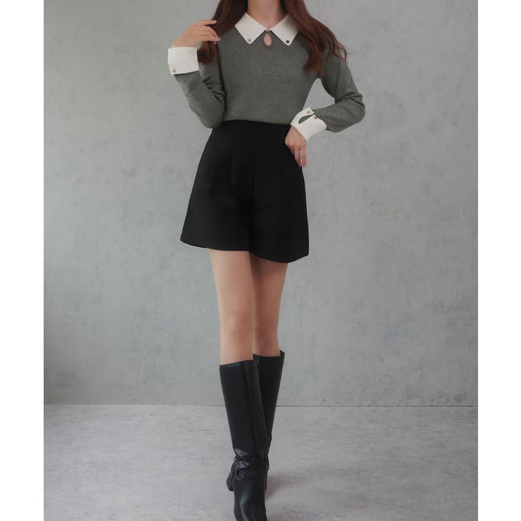 バイカラーニットトップス | JUNOAH | 詳細画像17 