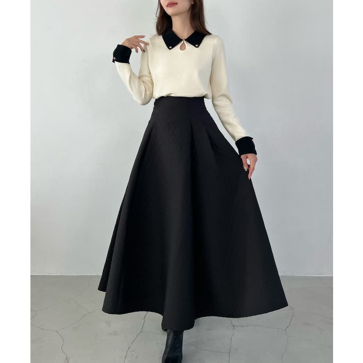 バイカラーニットトップス | JUNOAH | 詳細画像7 