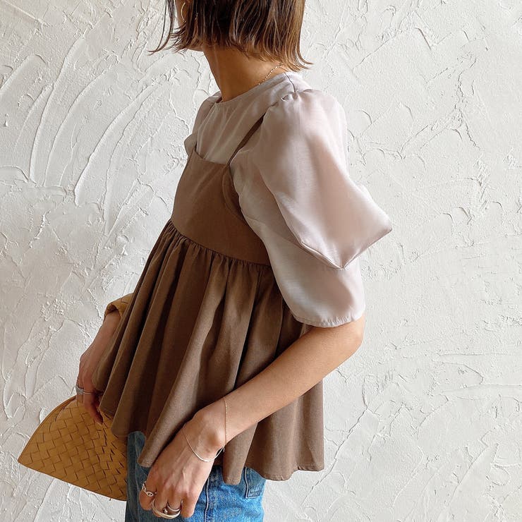 パフスリーブシアートップス | JUNOAH | 詳細画像10 