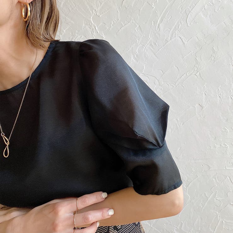 パフスリーブシアートップス | JUNOAH | 詳細画像6 