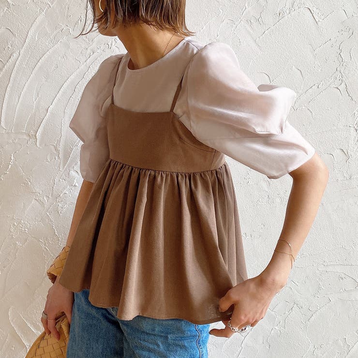 パフスリーブシアートップス | JUNOAH | 詳細画像8 