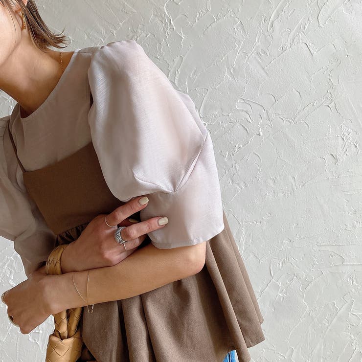 パフスリーブシアートップス | JUNOAH | 詳細画像9 