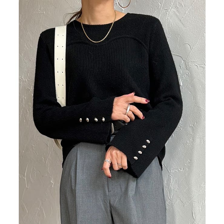 ブラック | ビスチェドッキングニット | JUNOAH