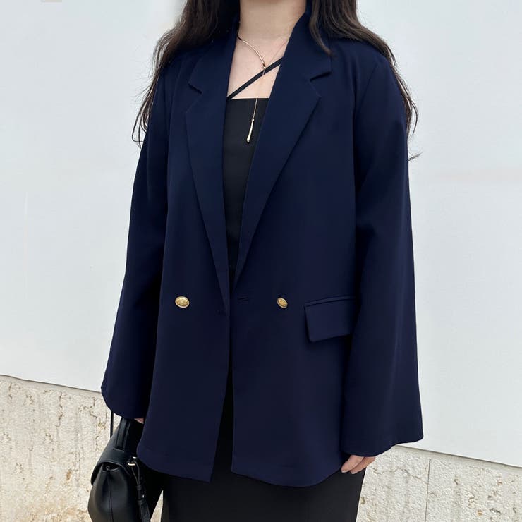 スリットスリーブ金ボタンテーラードジャケット[品番：AMTW0010451