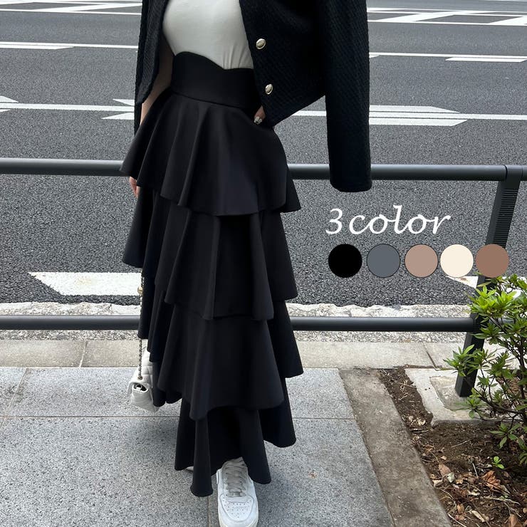 【KEITA MARUYAMA】 フリル デザインスカート　日本製 X2006