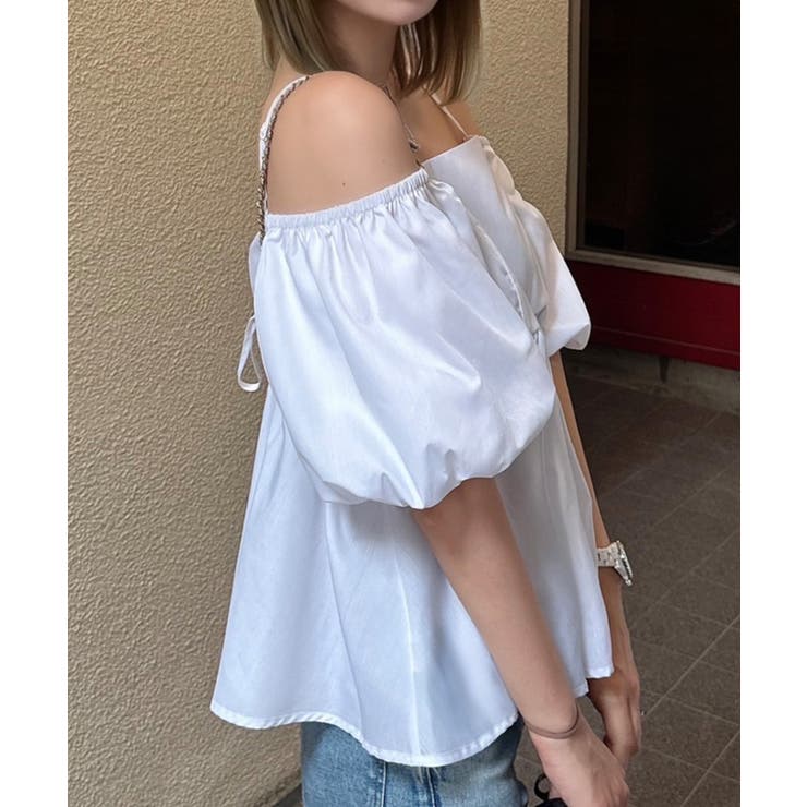 2wayオフショルペプラムブラウス[品番：AMTW0010996]｜JUNOAH