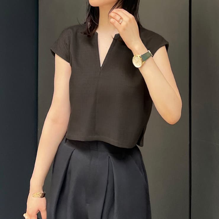 キーネックショートベスト | JUNOAH | 詳細画像8 