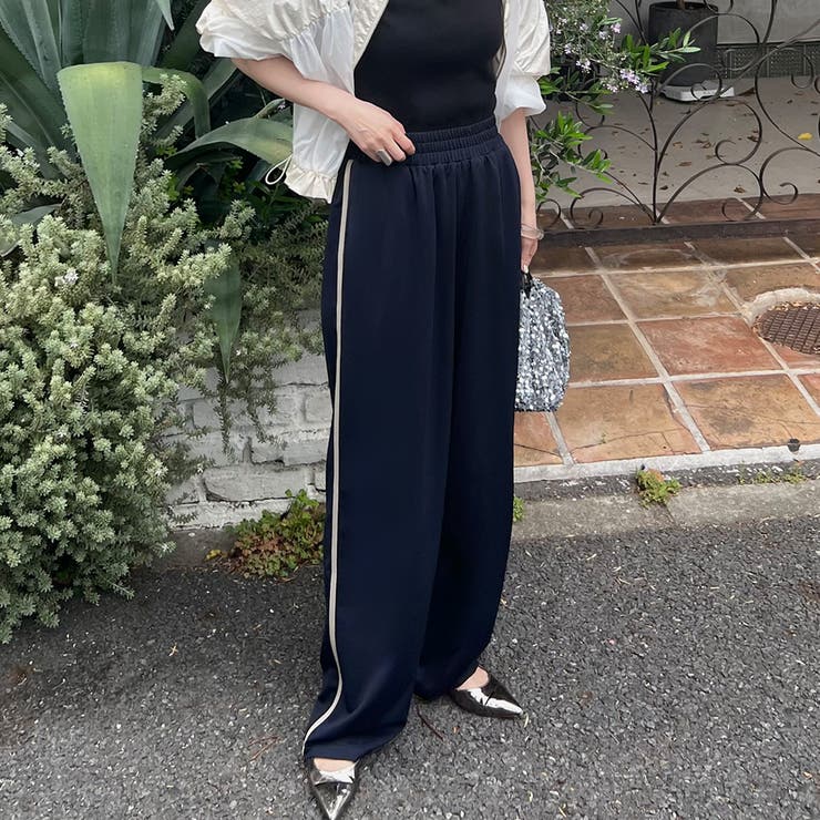 サイドラインセンタープレスパンツ[品番：AMTW0010603]｜JUNOAH