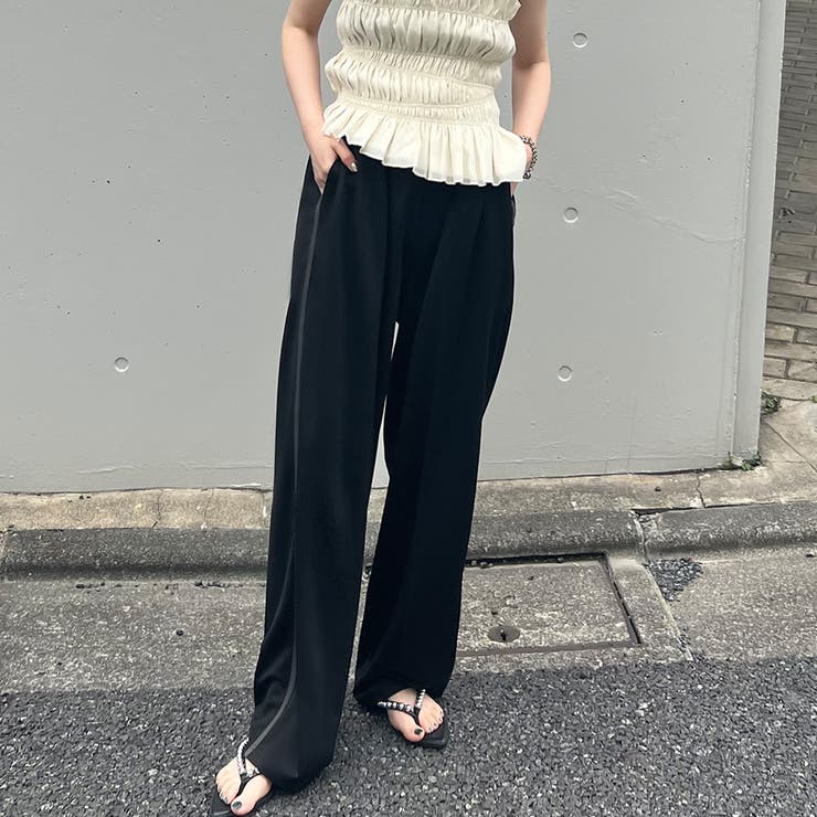 サイドラインセンタープレスパンツ[品番：AMTW0010603]｜JUNOAH