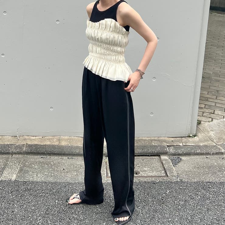 サイドラインセンタープレスパンツ[品番：AMTW0010603]｜JUNOAH