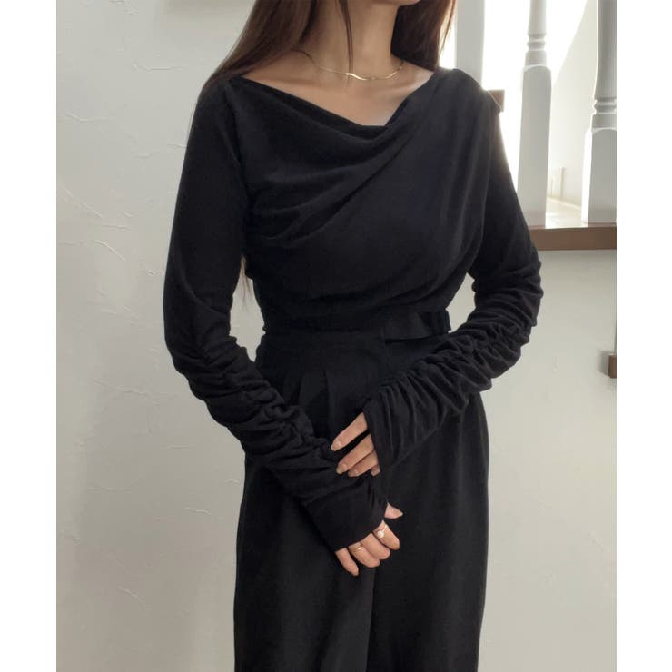 ドレープデザインカットソー | JUNOAH | 詳細画像3 