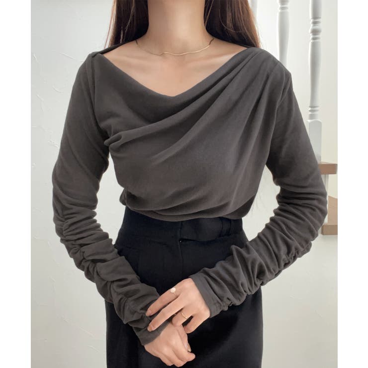 ドレープデザインカットソー | JUNOAH | 詳細画像9 