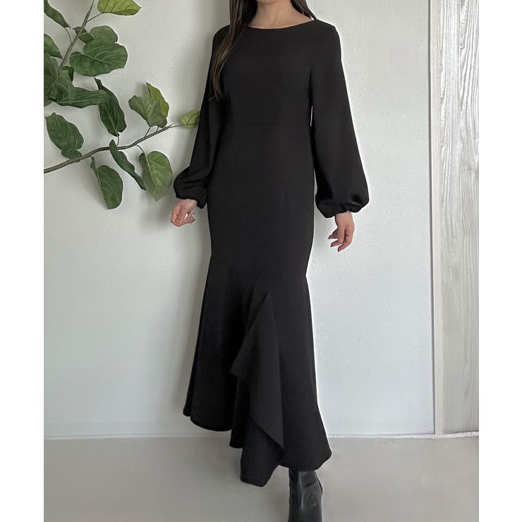 ボートネックマーメイドワンピース | JUNOAH | 詳細画像1 