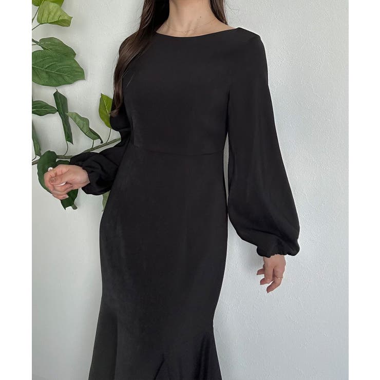 ボートネックマーメイドワンピース | JUNOAH | 詳細画像3 