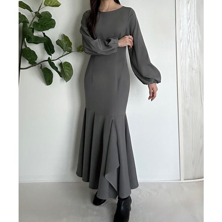 ボートネックマーメイドワンピース | JUNOAH | 詳細画像8 